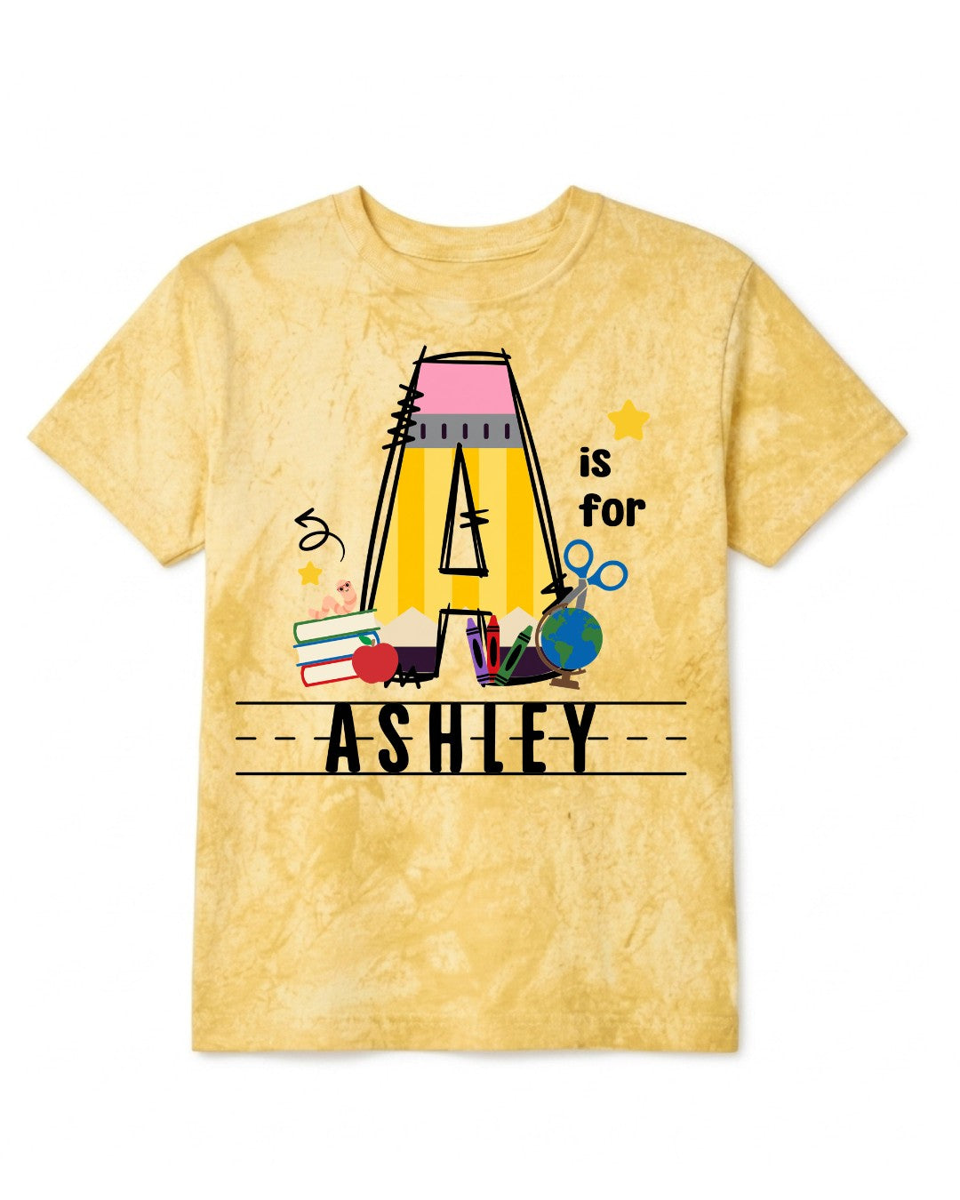 Kindergarden Alphabet Pencil Doodle T-Shirt