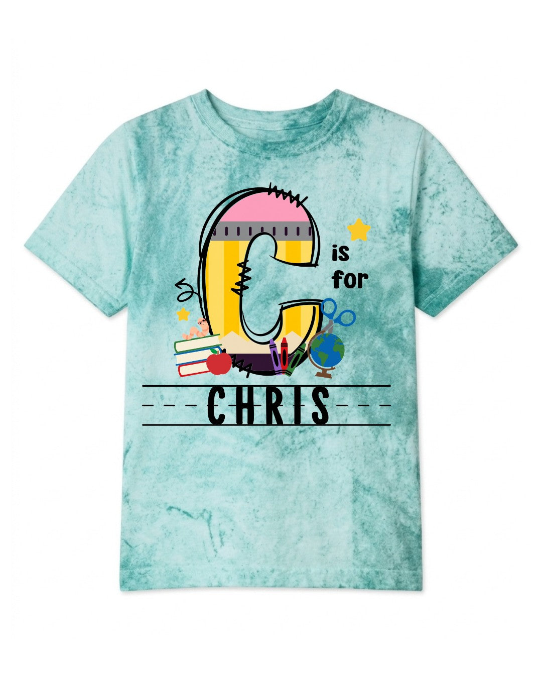 Kindergarden Alphabet Pencil Doodle T-Shirt